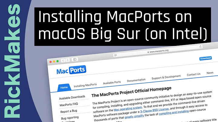 Installing MacPorts on macOS Big Sur (on Intel)
