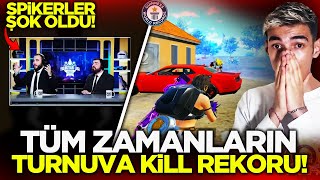 YAYINCI TURNUVASINDA DÜNYA KİLL REKORU KIRDIK! SPİKERLER MASAYI KIRDI! / PUBG MOBİLE TOURNAMENT