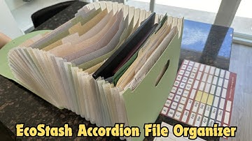 EcoStash Accordion File Organizer – 26 Pockets, A-Z Tabs, BPA-Free Expanding Folder