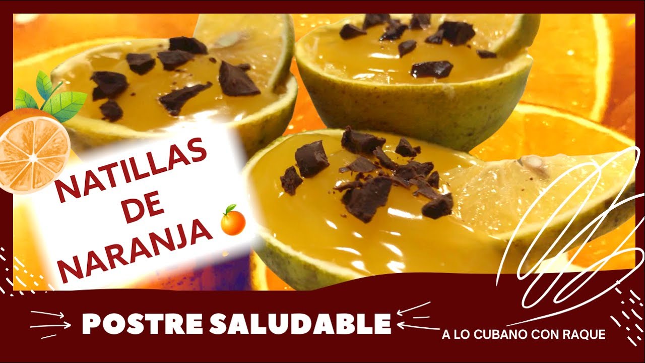 💥5 MINUTOS Como hacer NATILLAS de NARANJA ⁉🍊POSTRE FACIL RAPIDO y SALUDABLE 😋▶(MAIZENA)🙄 sin LECHE