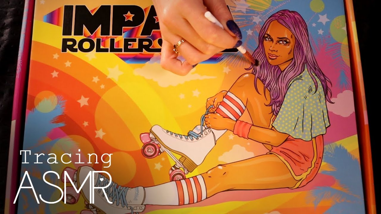 ASMR IMPALA skates box tracing & brushing (🎧 no talking)