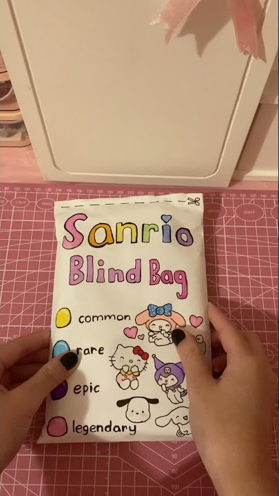 sanrio blindbag! #sanrio #papercraft #blindbag #diy #mymelody #cinnamoroll #kuromi #hellokitty #asmr