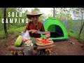 Solo wild camping||set up tent,table, cooking and relaxing-No talking