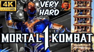 MK1 *KITANA* VERY HARD KLASSIC TOWER GAMEPLAY!! (JAX AS KAMEO) 4K 60 FPS NO ROUNDS LOST!! (MK1 BETA)