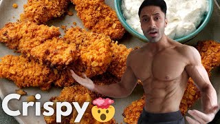 Zero Carb Crispy | سكالوب دجاج كريسبي بالجبن بدون قلي وزيوت او طحين وجبة غذاء او عشاء مثالية