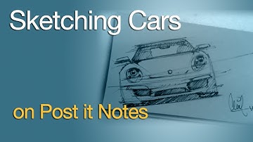 Porsche 911 Post it Note Sketch
