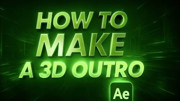 How To Make a 3D OUTRO On After effects | 3D Outro Tutorial
