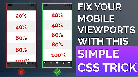 Fix your mobile viewport's with this simple css trick