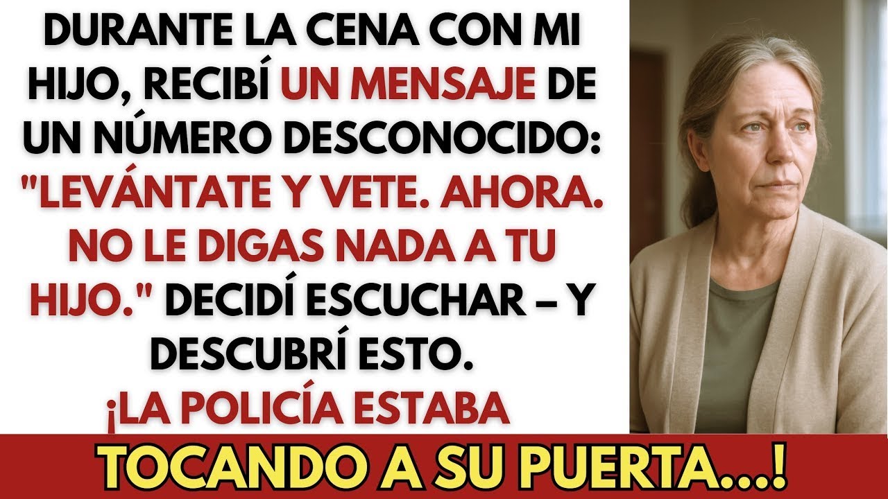 Durante la cena con mi hijo, recibí un mensaje: 