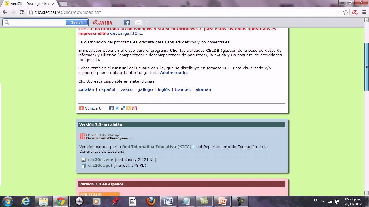 DESCARGA DEL PROGRAMA CLICK 3.O - YouTube