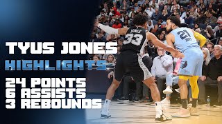 Tyus Jones Highlights vs. San Antonio Spurs | 24 points, 6 assists,3 rebounds