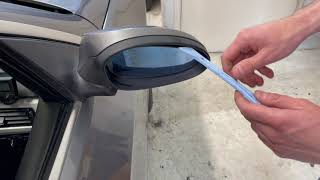BMW E90 E91 E92 E93 3 Series Door Mirror Glass Removal - How To DIY