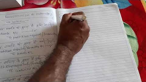 RECONSTITUTION OF PARTNERSHIP (LECTURE-4) BY M.D VERMA