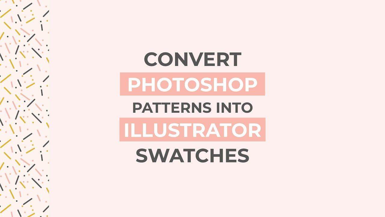 Convert Photoshop patterns into Illustrator pattern swatches - YouTube