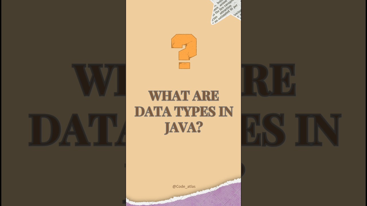 JAVA DATA TYPES Explained in 60 Seconds | Day 3 