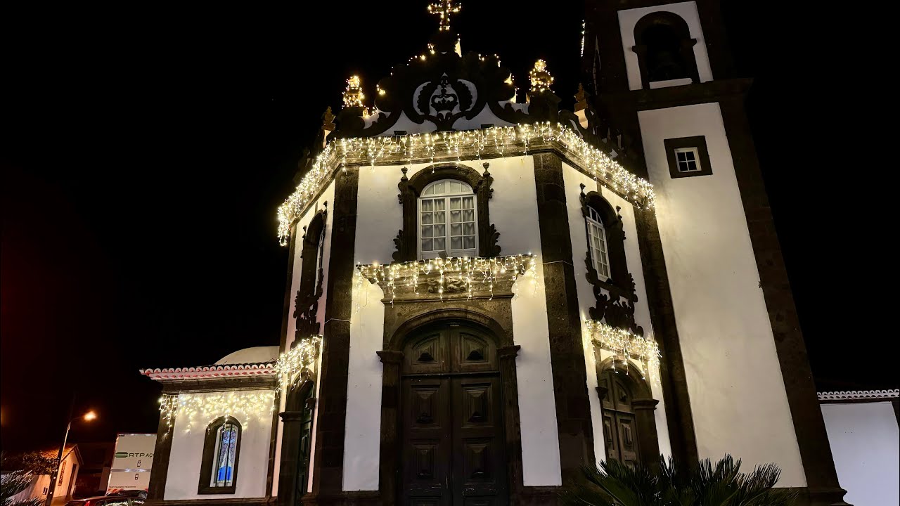 Inauguracao da iluminacao de Natal🌟 Faja de Baixo / Ponta Delgada 4K - Sao Miguel Acores Portugal 🇵🇹