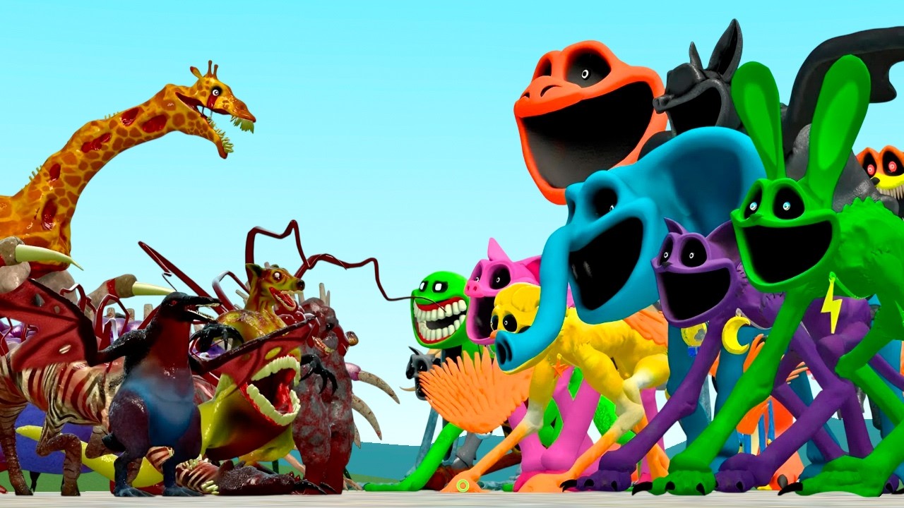 ALL NEW ZOOCHOSIS MUTANTS ANIMALS VS ALL POPPY PLAYTIME CHAPTER 5 In Garry's Mod!