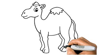 How to DRAW a CAMEL Easy Step by Step Drawing Animals