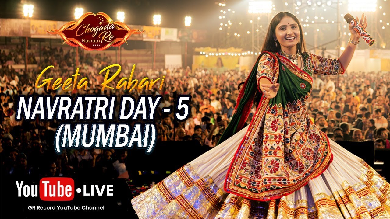 LIVE  Geeta Rabari   MUMBAI Day 5 Navratri  Navratri Nonstop Garba 2023 Live  grrecords5908