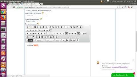 How to add link in campaign body?