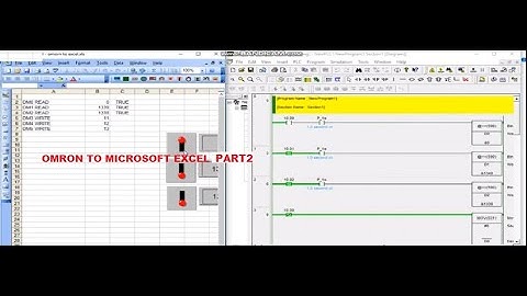 PLC OMRON TO EXCEL USED DDE OPC SERVER OMRON PART2