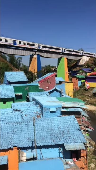 Kereta di Kampung warna - warni malang