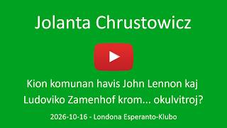 16a de oktobro 2026 – Jolanta Chrustowicz