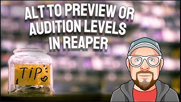 Alt to Preview or Audition Levels in REAPER