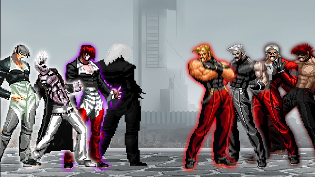 [Mugen KOF] Orochi Iori Yasakani Team Vs New Final Rugal Team - YouTube