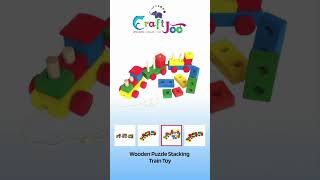 Wooden Puzzle Stacking Train