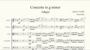 Vivaldi - Concerto for Strings and B. C. in G minor,  RV 155