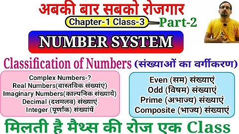 Number System | Types Of Numbers In Number System#4 | UP Police Maths | Maths By Ankit Bhati Sir