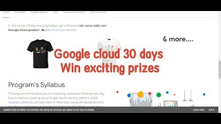 Google Cloud 30 Days Program | Free Digital Badge by Google Developers | Free Google Trainings