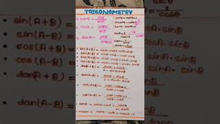 🔥 All Trigonometry Formulas in One Shot | Class 10th Maths Board | Quick Revision 💯#viralshorts