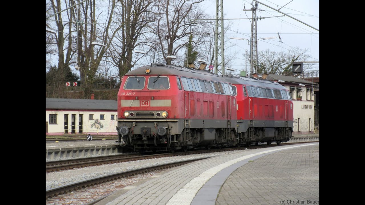 Großes Soundportrait 218 326 und 218 476 (Doppel-TB11-Power): 3 Motorstarts, rangieren, Ausfahrt