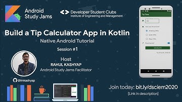 #1 Build a Tip Calculator App in Kotlin | First Session | Native Android Tutorial