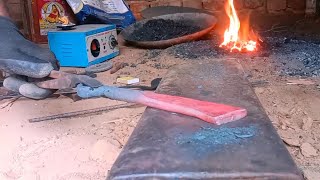 blacksmithing~ how to make cycle paddle knife | forging video