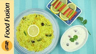Lemon Rice with Loki (Bottle Gourd) ka Raita Recipe By Food Fusion screenshot 2