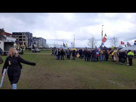 Demo protest Nijmegen Samen voor Nederland. Live PNN
