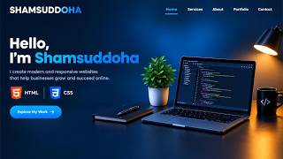 Navbar Design with HTML & CSS | Modern Navigation Bar | Web Design Tutorial