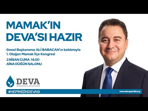 Genel Başkanımız Ali Babacan'ın 1. Olağan Ankara Mamak İlçe Kongresindeki Konuşması