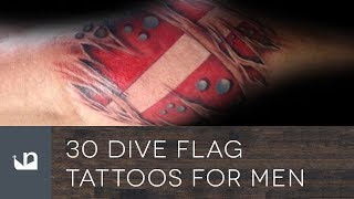 30 Dive Flag Tattoos For Men