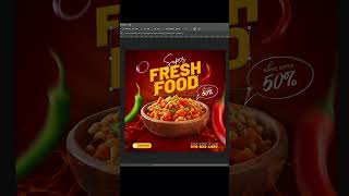 Make Fresh Food poster in photoshop .....#photoshop #tutorial #noobvspro #freelance