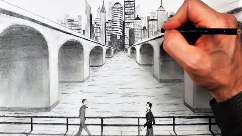 How to Draw a Bridge Using One Point Perspective