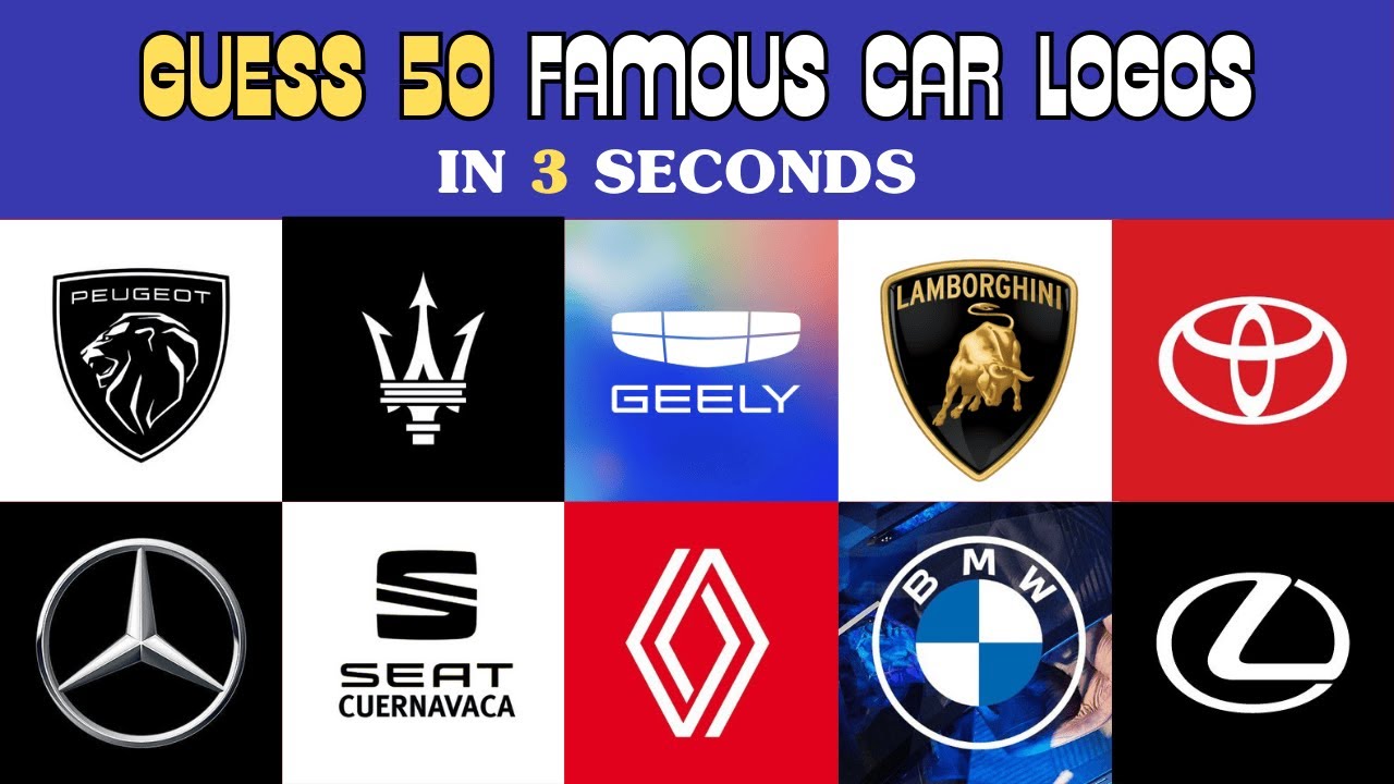 Guess the Car Logos: Can You Name These 50 Brands? | Easy to Hard Challenge! 