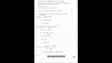 Edexcel 2021 A-Level Maths Paper 1 | Q5 Compound Interest |