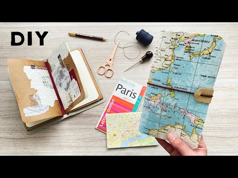Como Hacer un Midori casero ! CUADERNO de Viaje ✈️ de Tela SIN Coser !!!