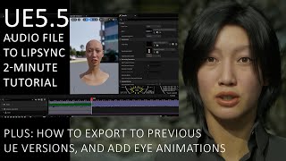Celebrity UE5.5 Audio to Lipsync Tutorial + how to export to earlier UE + add eye movements Net Worth