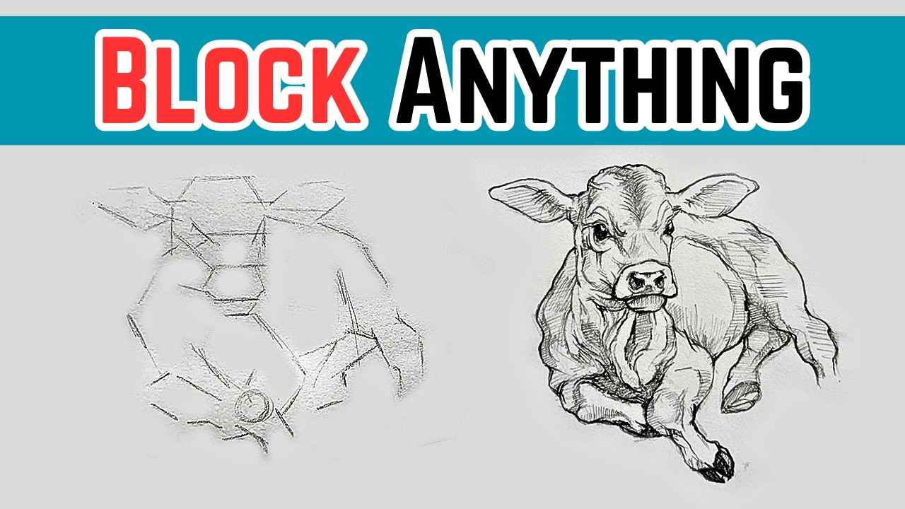 How to Block and Draw Anything Using Basic Shapes | Step-by-Step ...