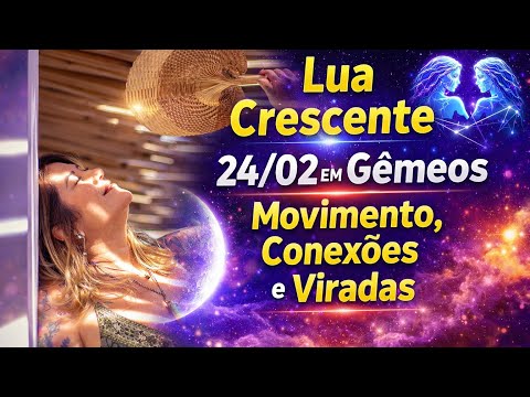 Lua Crescente 24/02 em Gêmeos: Movimento, Conexões e Viradas! Previsões para todos os Signos